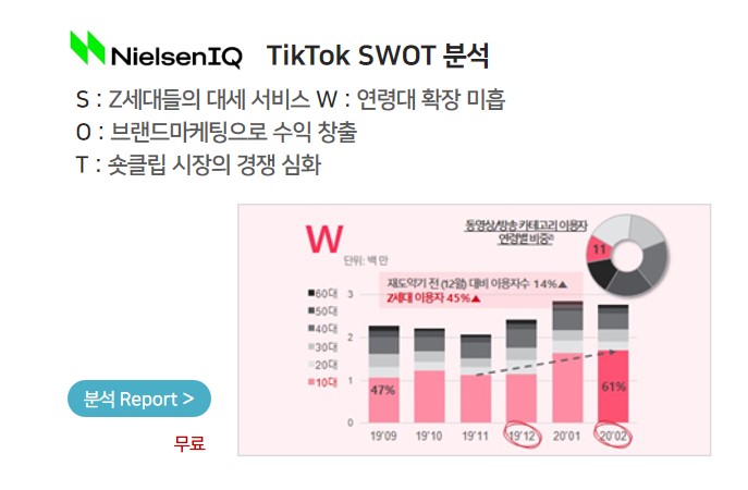 [닐슨코리아] TikTok SWOT 분석